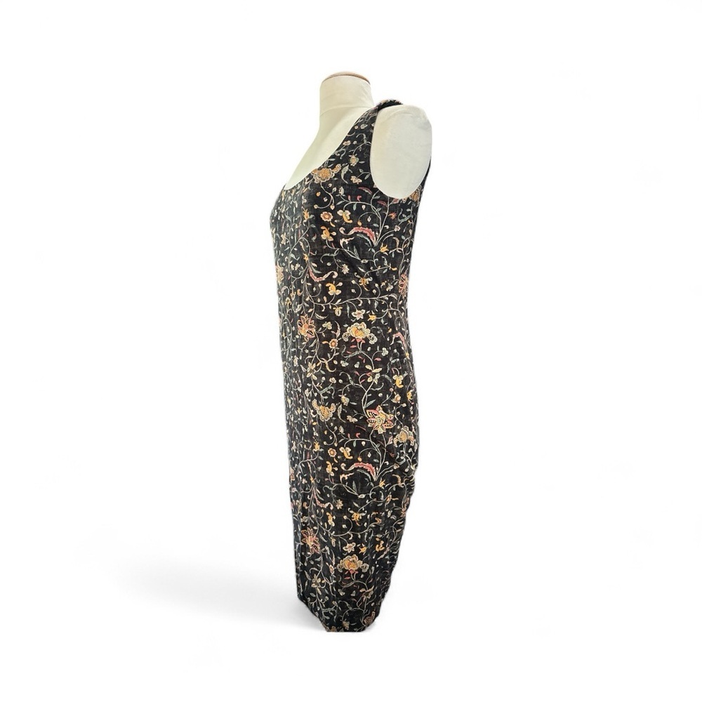Peruvian Connection Black Floral Midi Dress - Picture 4 of 7
